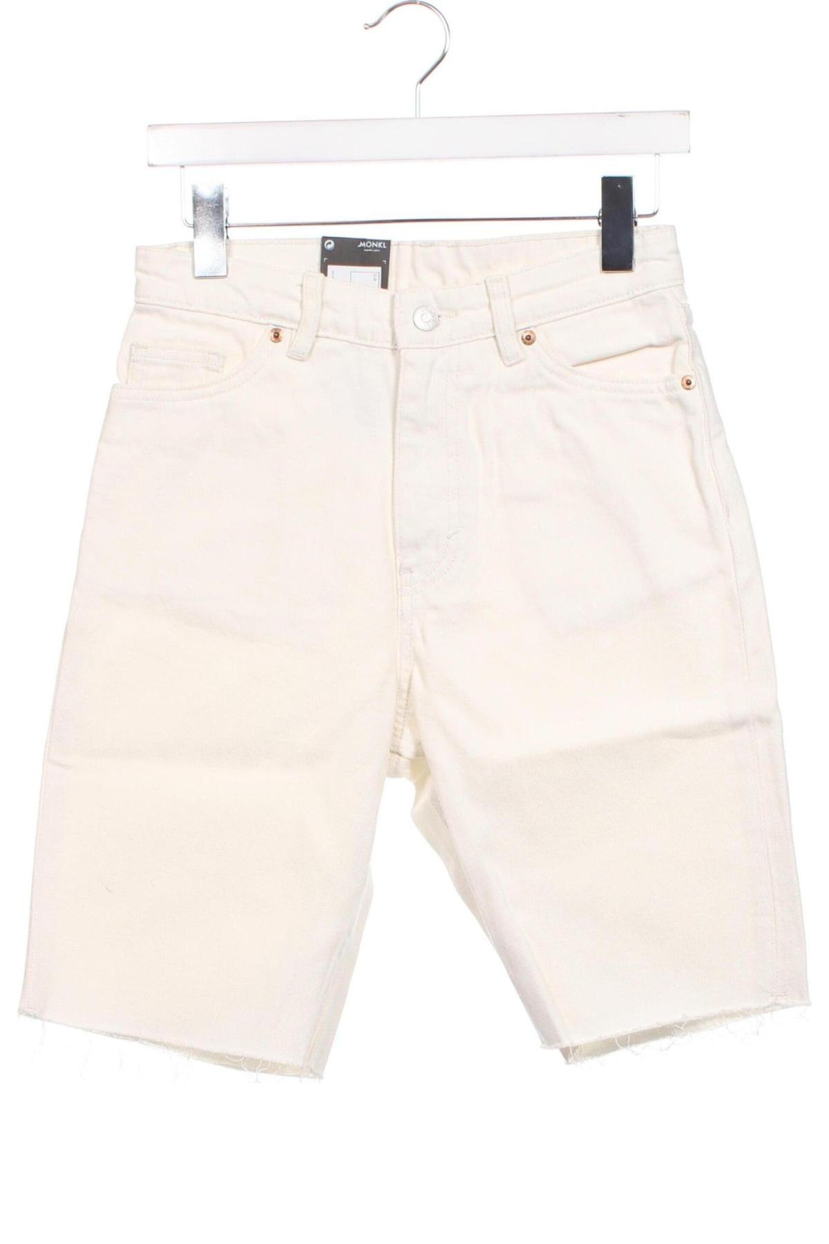 Γυναικείο κοντό παντελόνι Monki, Μέγεθος XS, Χρώμα Λευκό, Τιμή 14,43 €