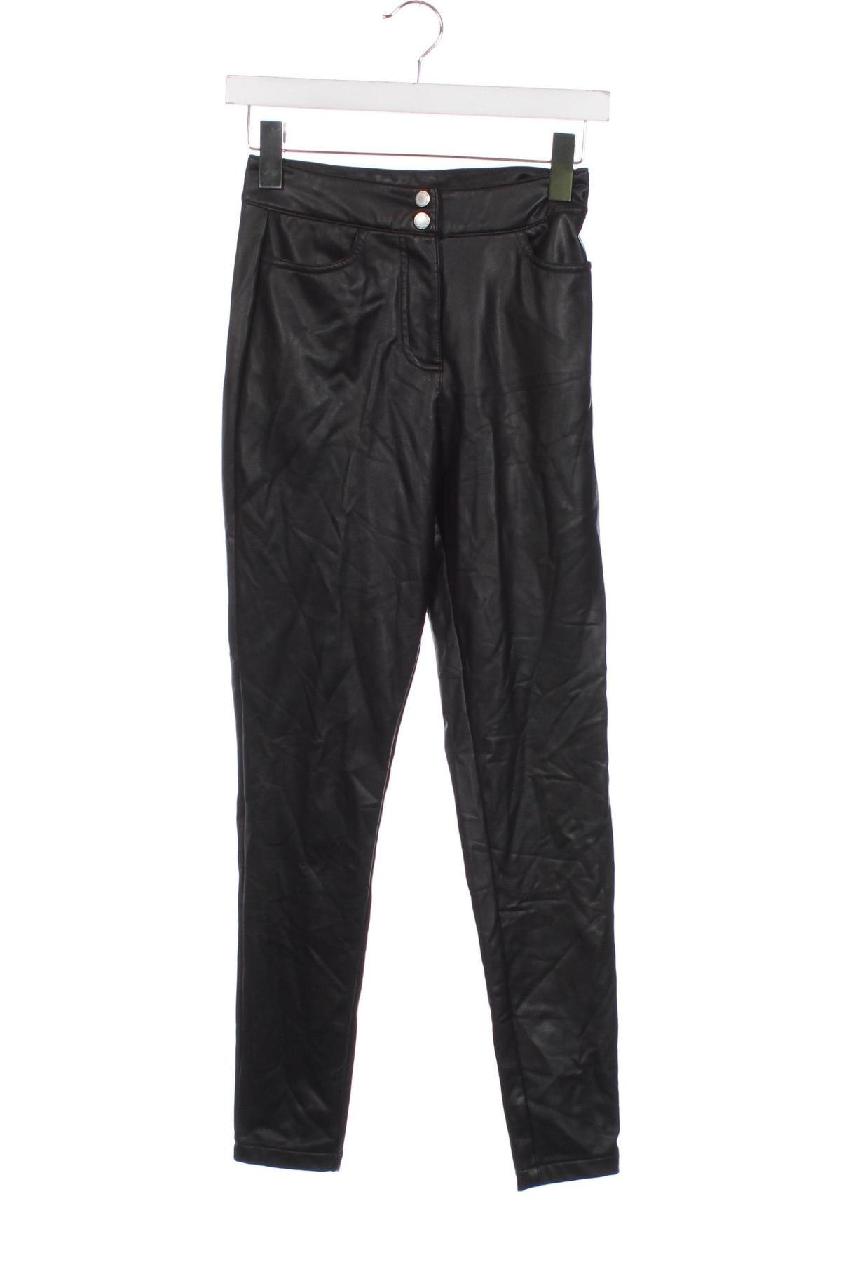 Γυναικείο παντελόνι δερμάτινο ONLY, Μέγεθος XXS, Χρώμα Μαύρο, Τιμή 11,14 €