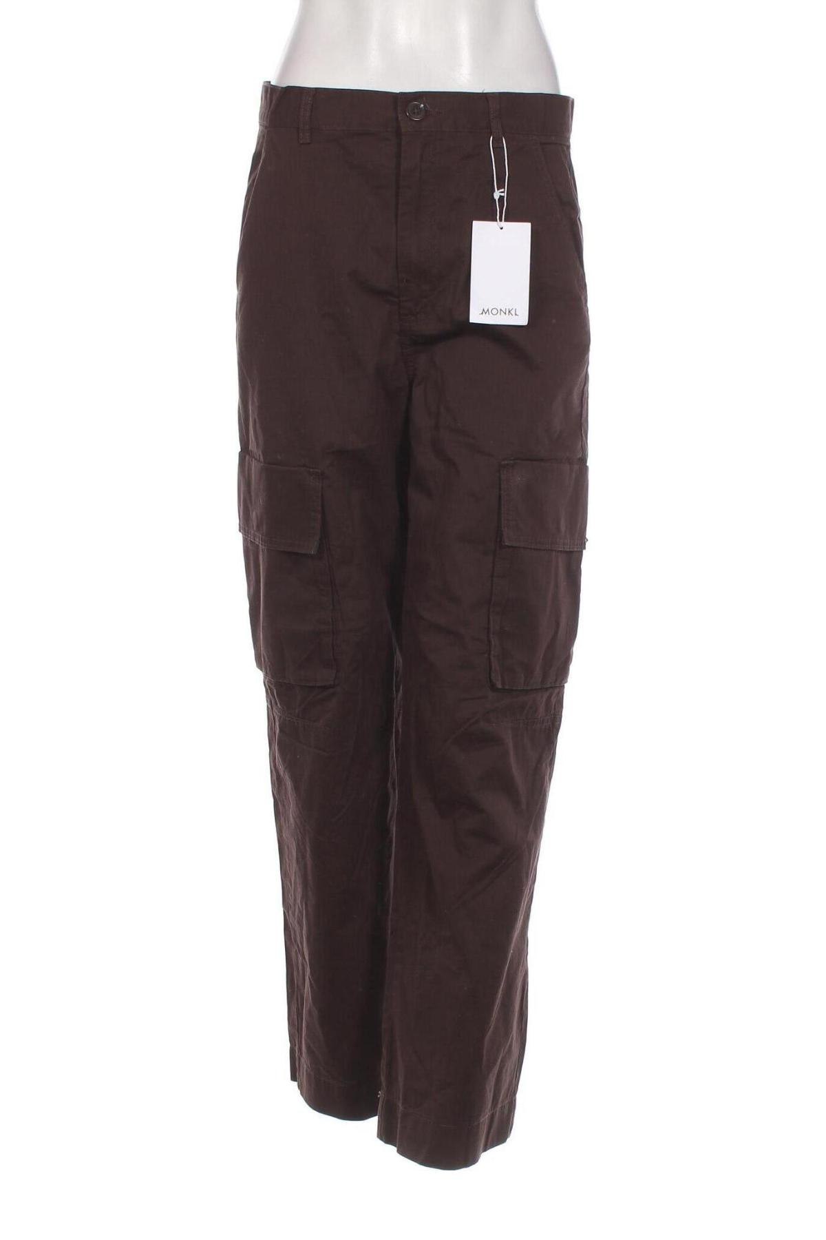 Дамски панталон Monki, Размер M, Цвят Кафяв, Цена 14,70 лв.