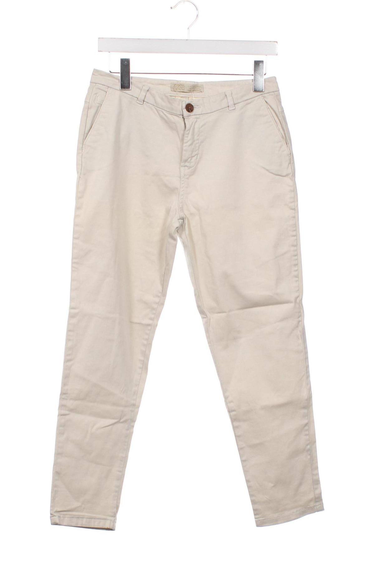 Дамски панталон Zara, Размер XS, Цвят Бежов, Цена 22,14 лв.