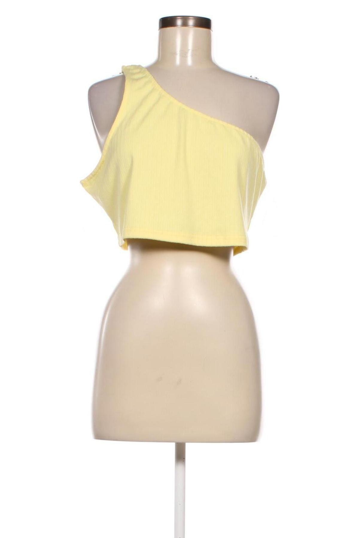 Γυναικείο αμάνικο μπλουζάκι Glamorous, Μέγεθος XL, Χρώμα Κίτρινο, Τιμή 3,14 €