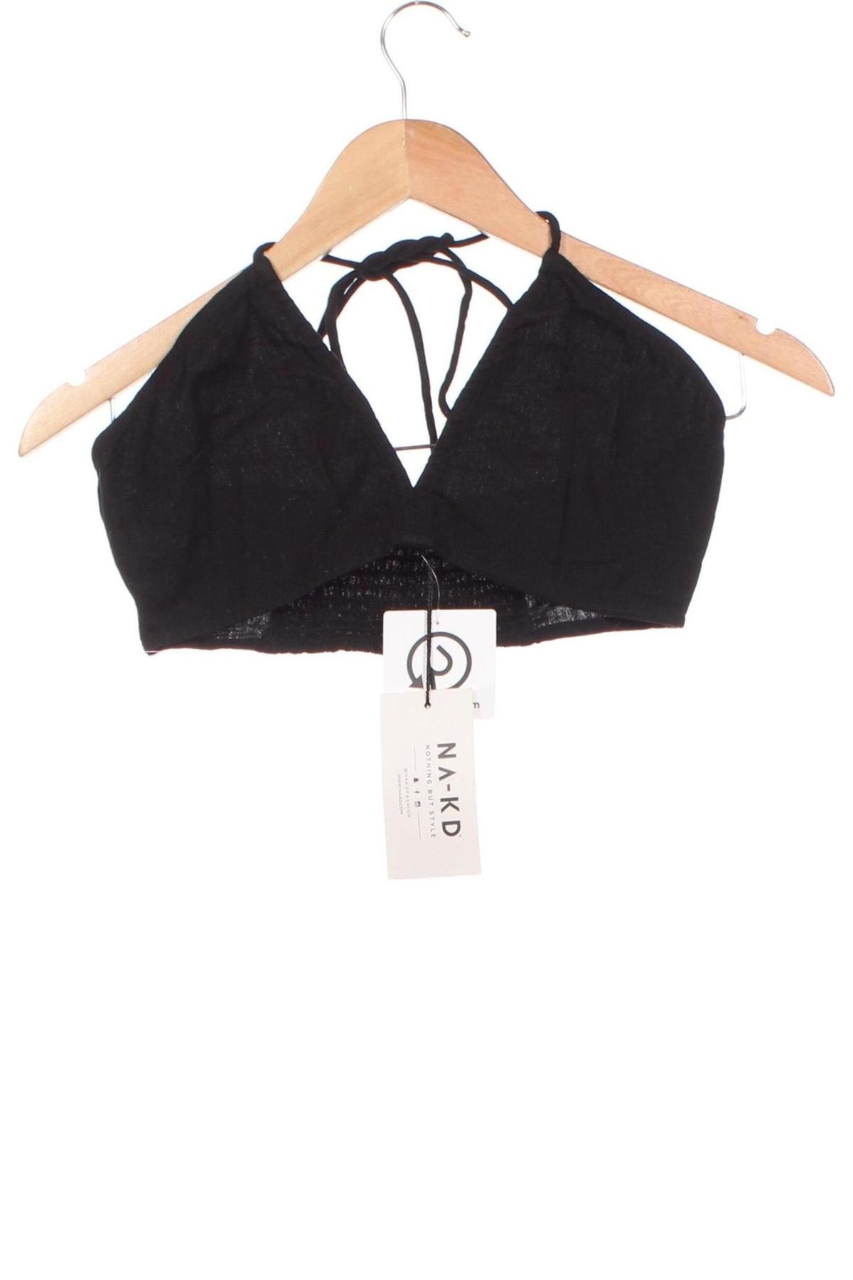 Γυναικείο αμάνικο μπλουζάκι NA-KD, Μέγεθος XS, Χρώμα Μαύρο, Τιμή 5,53 €