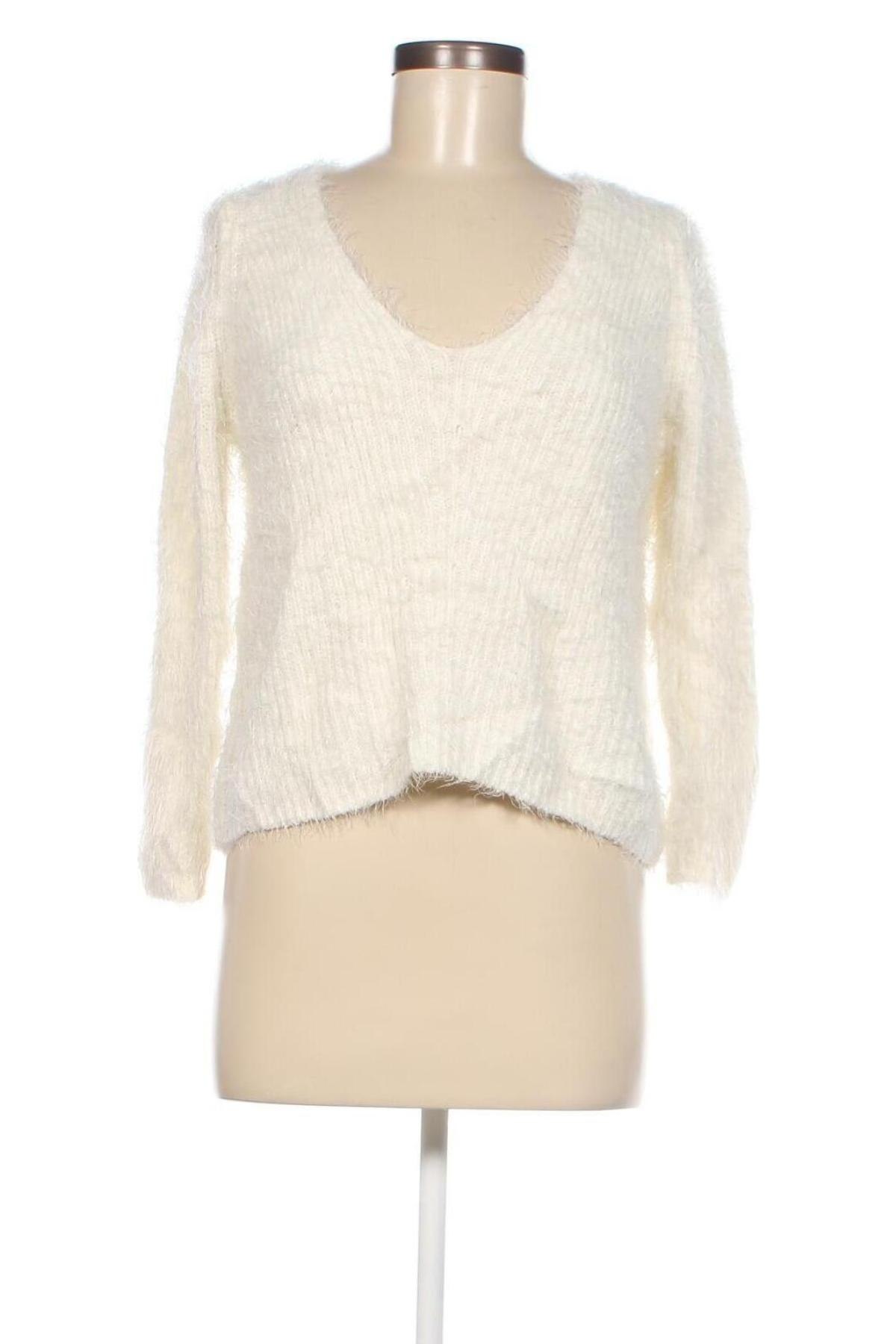 Γυναικείο πουλόβερ Jennyfer, Μέγεθος L, Χρώμα Λευκό, Τιμή 3,05 €