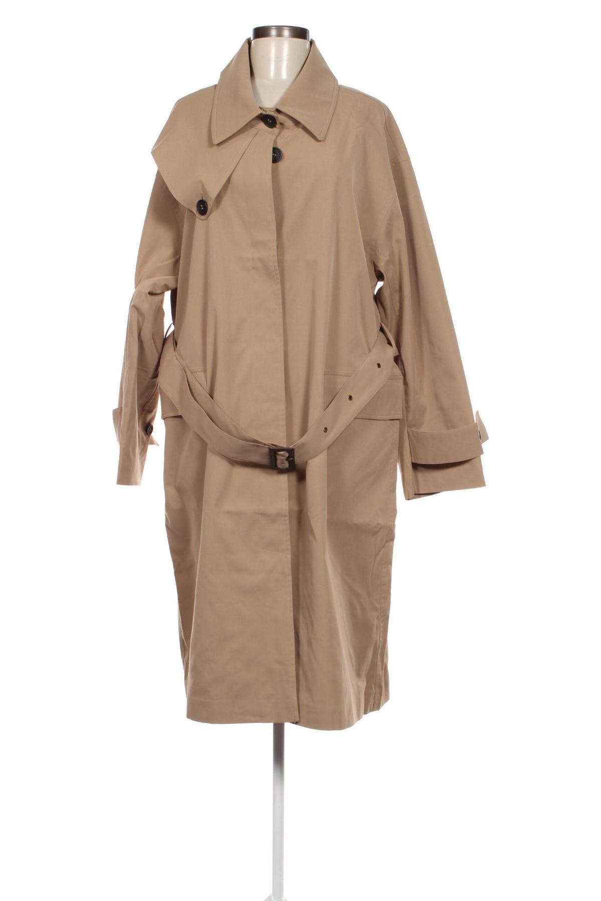 Trench de femei Cream, Mărime XL, Culoare Bej, Preț 1.164,47 Lei