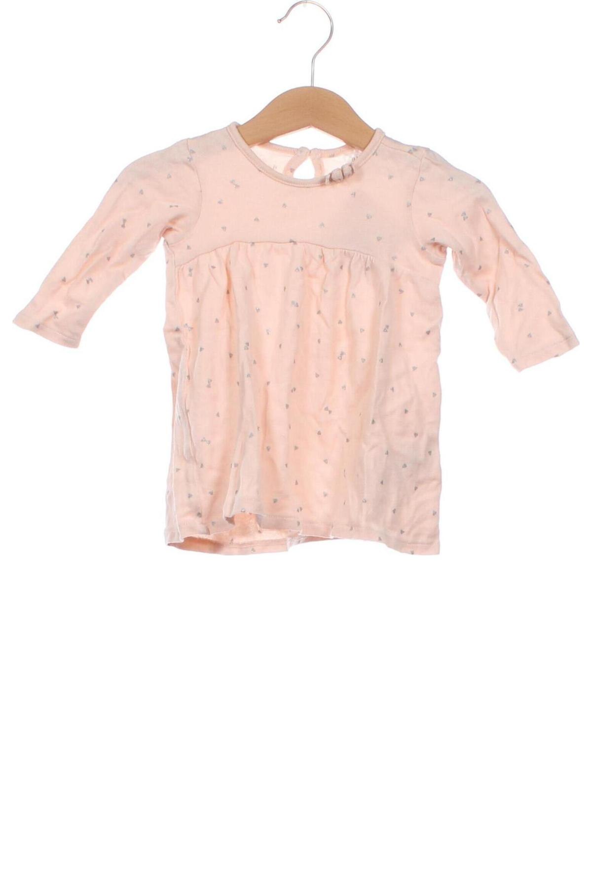 Dziecięca bluzka H&M, Rozmiar 6-9m/ 68-74 cm, Kolor Różowy, Cena 9,85 zł