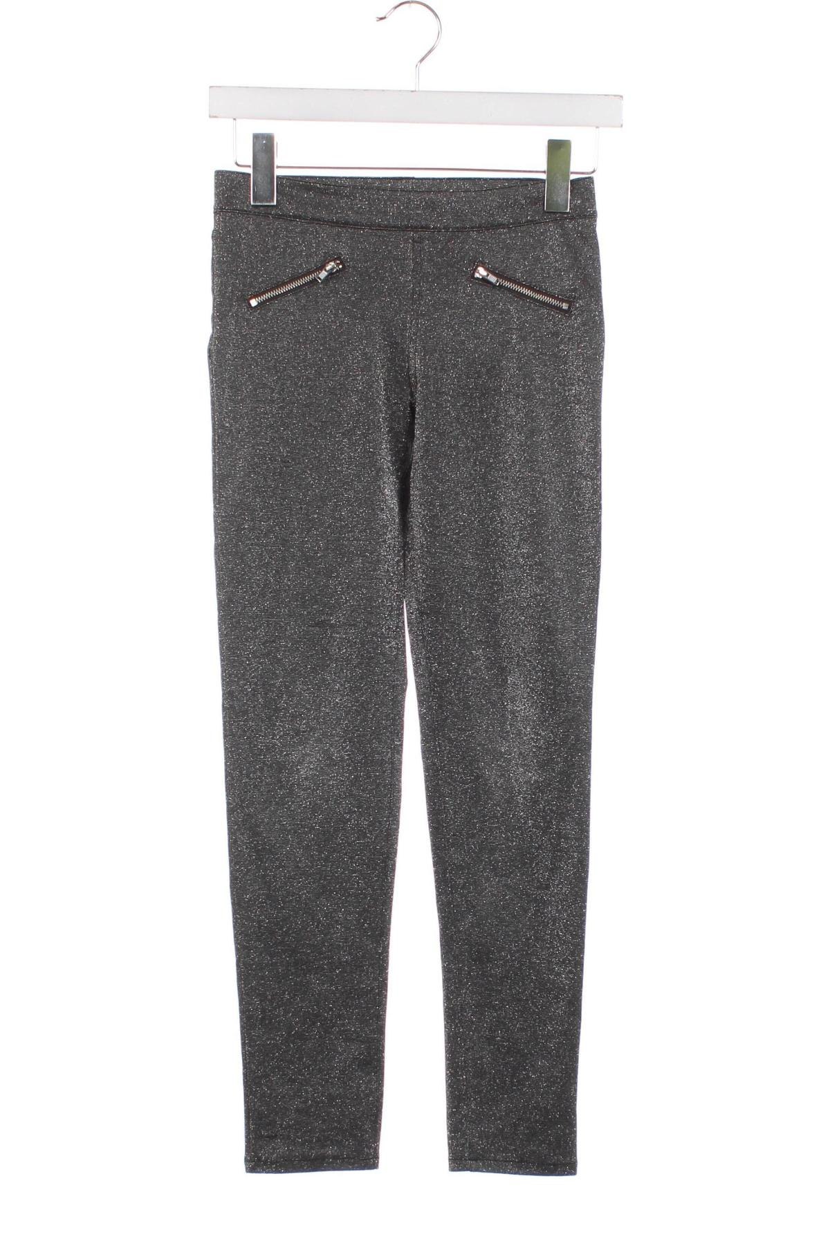 Pantaloni pentru copii H&M, Mărime 11-12y/ 152-158 cm, Culoare Argintiu, Preț 17,11 Lei
