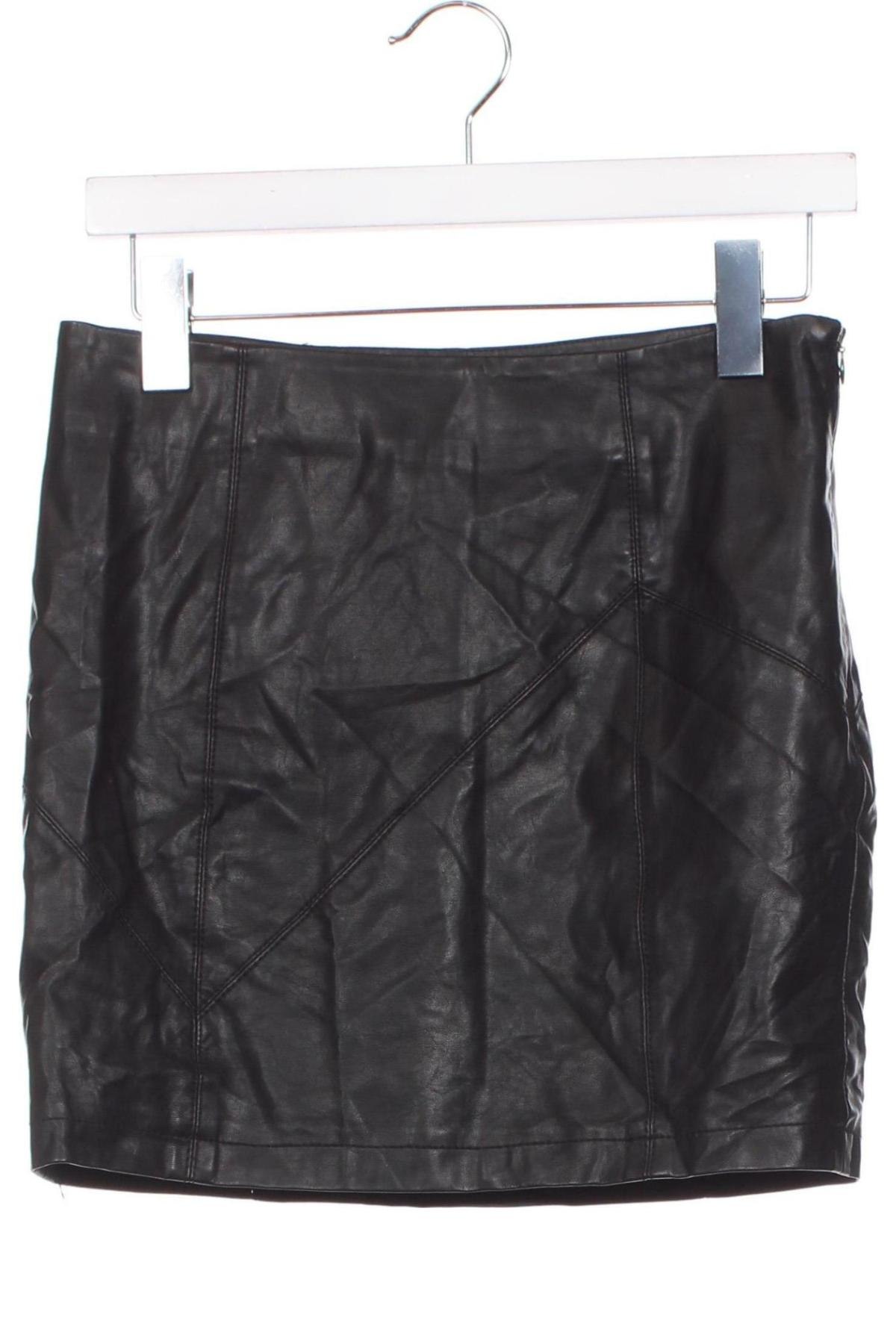 Δερμάτινη φούστα Noisy May, Μέγεθος XS, Χρώμα Μαύρο, Τιμή 1,79 €