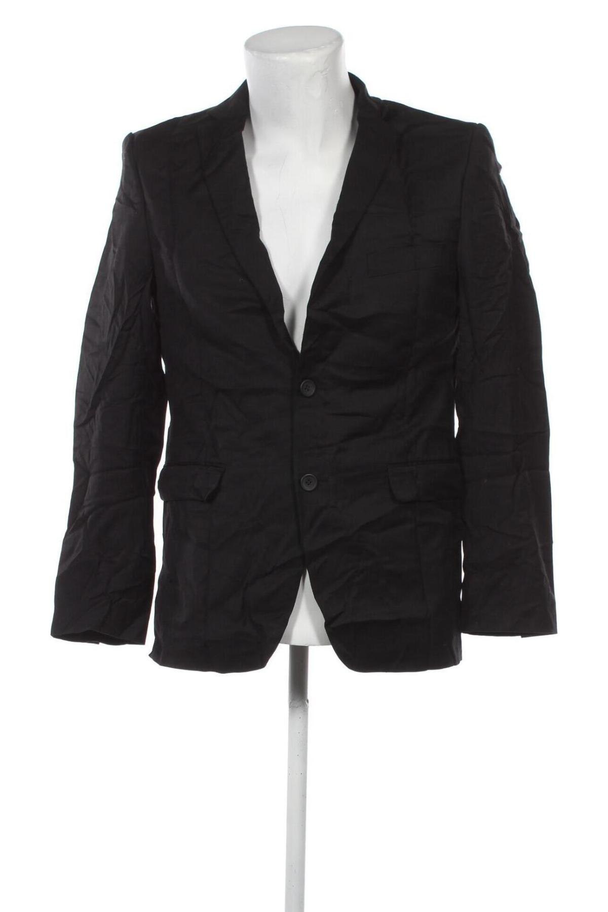 Ανδρικό σακάκι Dressmann, Μέγεθος L, Χρώμα Μαύρο, Τιμή 3,46 €