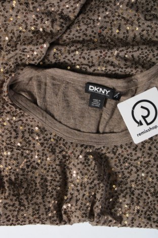 Дамска блуза DKNY, Размер S, Цвят Златист, Цена 68,49 лв.