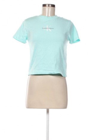 Γυναικείο t-shirt Calvin Klein Jeans, Μέγεθος S, Χρώμα Μπλέ, Τιμή 50,99 €