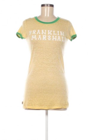 Γυναικείο t-shirt Franklin & Marshall, Μέγεθος S, Χρώμα Κίτρινο, Τιμή 13,84 €