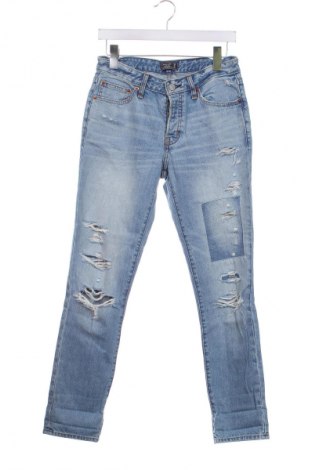 Damskie jeansy Abercrombie & Fitch, Rozmiar XS, Kolor Niebieski, Cena 122,99 zł