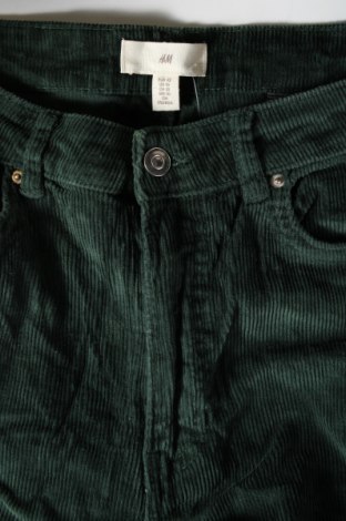 Pantaloni de velvet de femei H&M, Mărime L, Culoare Verde, Preț 48,99 Lei