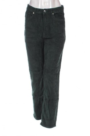 Pantaloni de velvet de femei H&M, Mărime L, Culoare Verde, Preț 48,99 Lei