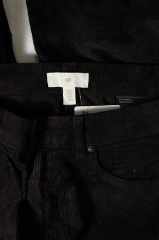 Pantaloni de velvet de femei H&M, Mărime XL, Culoare Negru, Preț 48,99 Lei