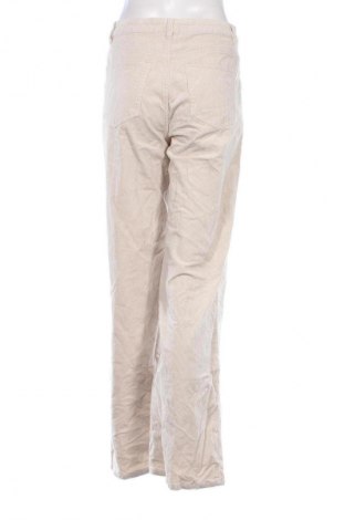 Pantaloni de velvet de femei H&M Divided, Mărime M, Culoare Ecru, Preț 28,99 Lei