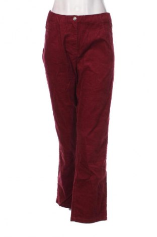 Pantaloni de velvet de femei Helena Vera, Mărime XL, Culoare Roșu, Preț 63,99 Lei