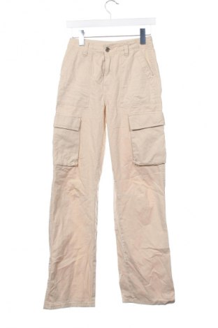 Damenhose Bershka, Größe XS, Farbe Beige, Preis 8,49 €