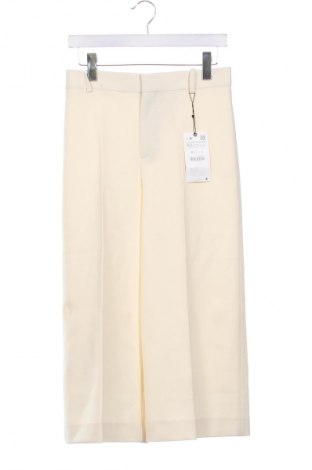 Pantaloni de femei Zara, Mărime XS, Culoare Ecru, Preț 111,99 Lei