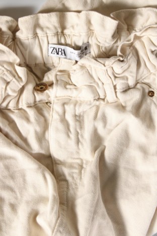 Дамски панталон Zara, Размер XXS, Цвят Бежов, Цена 11,49 лв.