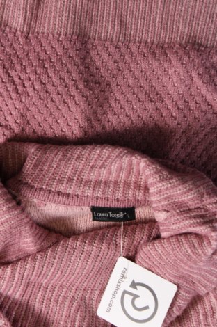 Damenpullover Laura Torelli, Größe L, Farbe Rosa, Preis 7,49 €