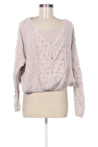 Pulover de femei Woven Heart, Mărime M, Culoare Bej, Preț 95,99 Lei