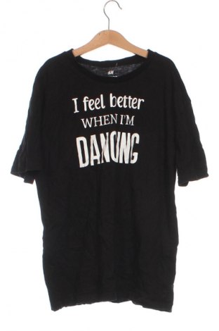 Dziecięcy T-shirt H&M, Rozmiar 12-13y/ 158-164 cm, Kolor Czarny, Cena 16,99 zł