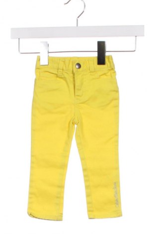 Dziecięce jeansy Calvin Klein Jeans, Rozmiar 12-18m/ 80-86 cm, Kolor Żółty, Cena 60,99 zł