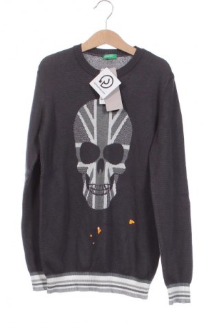 Dziecięcy sweter United Colors Of Benetton, Rozmiar 10-11y/ 146-152 cm, Kolor Szary, Cena 95,66 zł