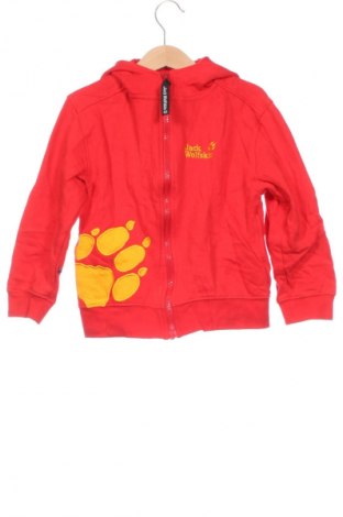 Детски суичър Jack Wolfskin, Размер 3-4y/ 104-110 см, Цвят Червен, Цена 29,49 лв.