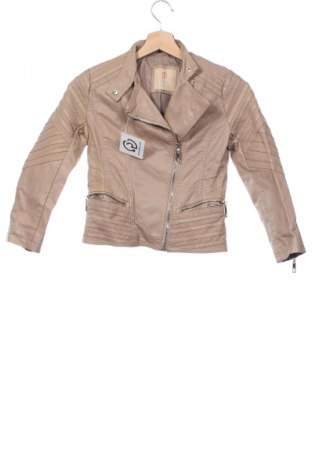 Kinder Lederjacke, Größe 9-10y/ 140-146 cm, Farbe Beige, Preis 9,99 €