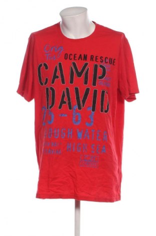 Ανδρικό t-shirt Camp David, Μέγεθος 3XL, Χρώμα Κόκκινο, Τιμή 16,99 €