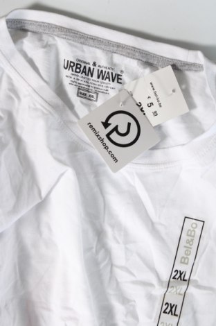 Ανδρικό t-shirt Urban Wave, Μέγεθος XXL, Χρώμα Λευκό, Τιμή 17,49 €