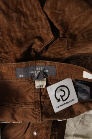 Pantaloni raiați de bărbați H&M L.O.G.G., Mărime L, Culoare Maro, Preț 128,99 Lei