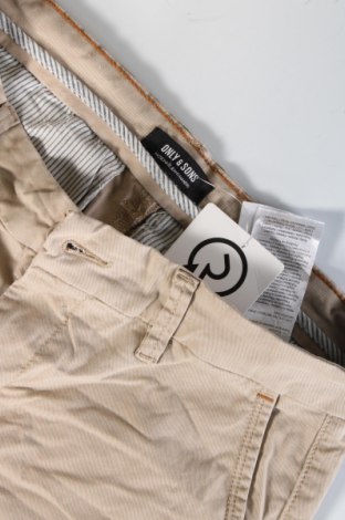 Herren Shorts Only & Sons, Größe S, Farbe Beige, Preis 13,99 €