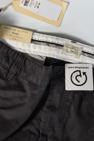 Pantaloni de bărbați Selected Homme, Mărime L, Culoare Gri, Preț 124,99 Lei