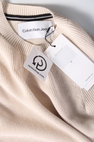 Pulover de bărbați Calvin Klein Jeans, Mărime M, Culoare Ecru, Preț 325,99 Lei