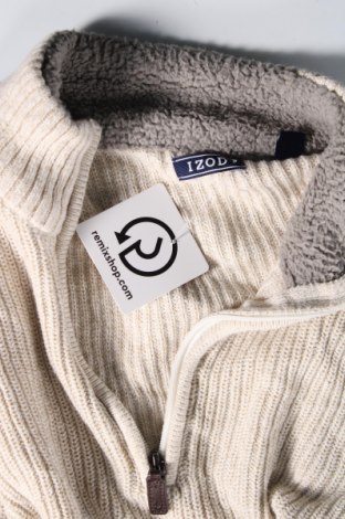 Herrenpullover Izod, Größe L, Farbe Ecru, Preis 11,99 €