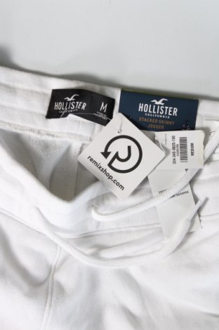 Męskie spodnie sportowe Hollister, Rozmiar M, Kolor Biały, Cena 198,99 zł