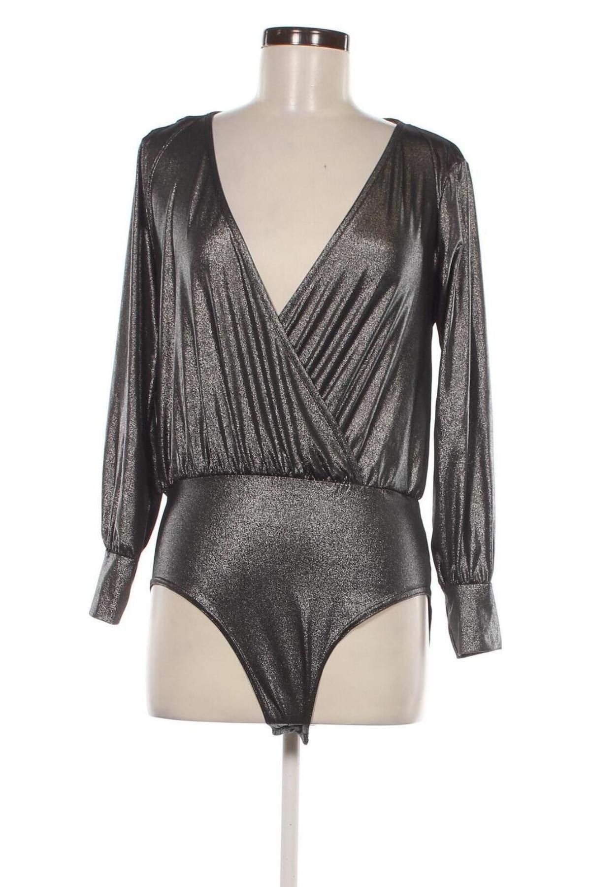 Damenbluse-Body Nasty Gal, Größe M, Farbe Silber, Preis € 8,21