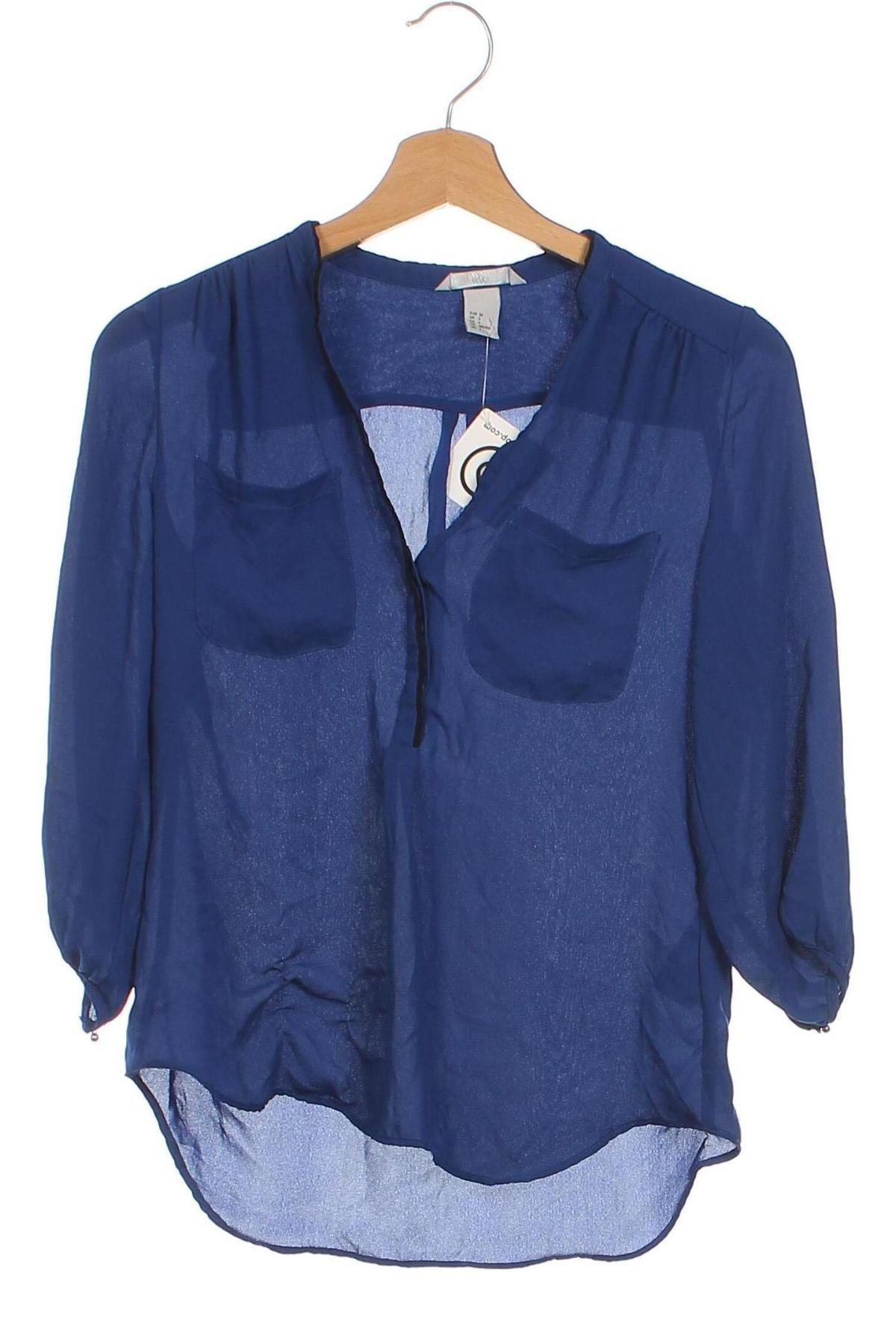 Damen Shirt H&M, Größe XS, Farbe Blau, Preis € 3,49