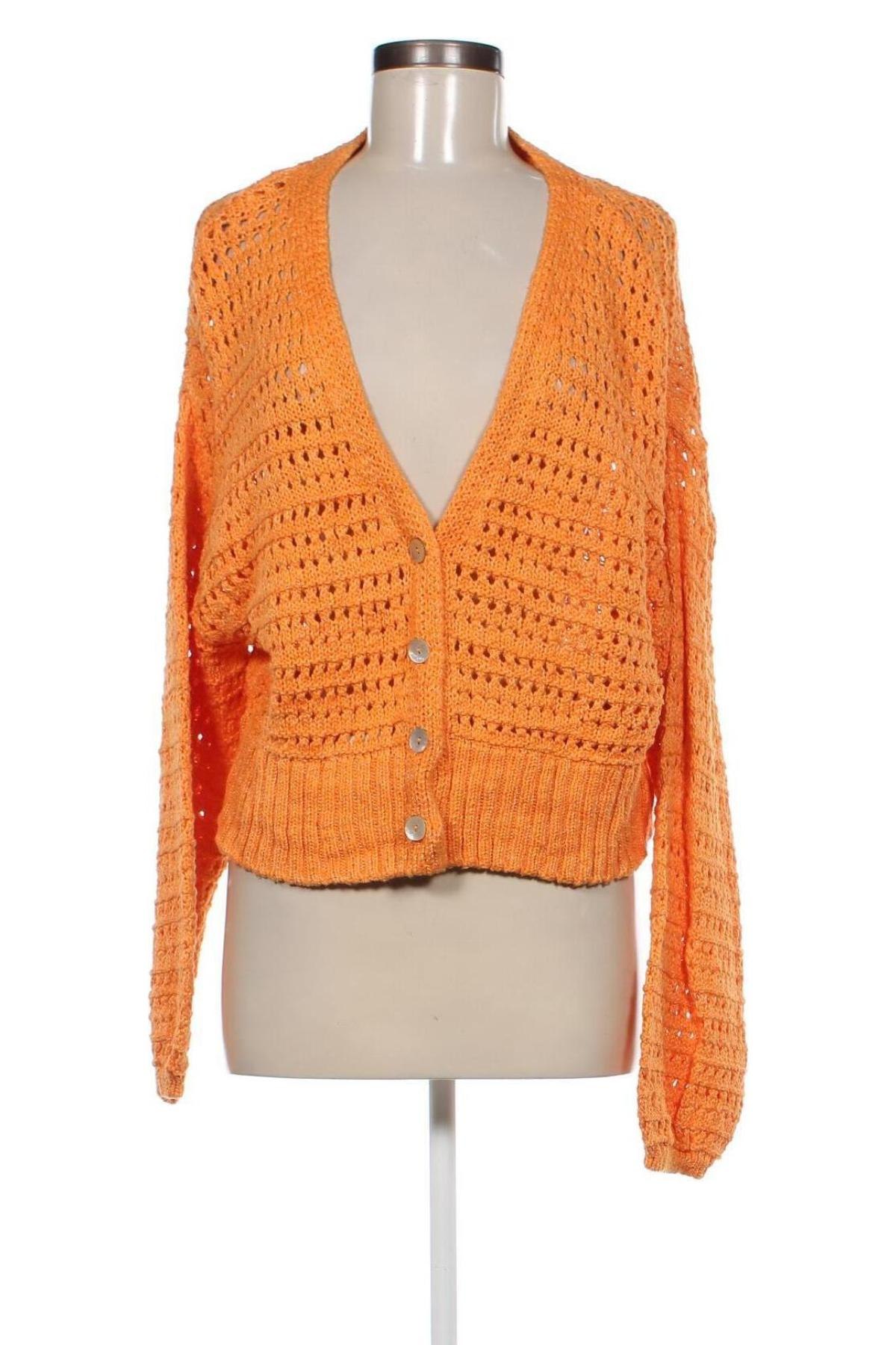 Damen Strickjacke Amisu, Größe M, Farbe Orange, Preis 6,49 €