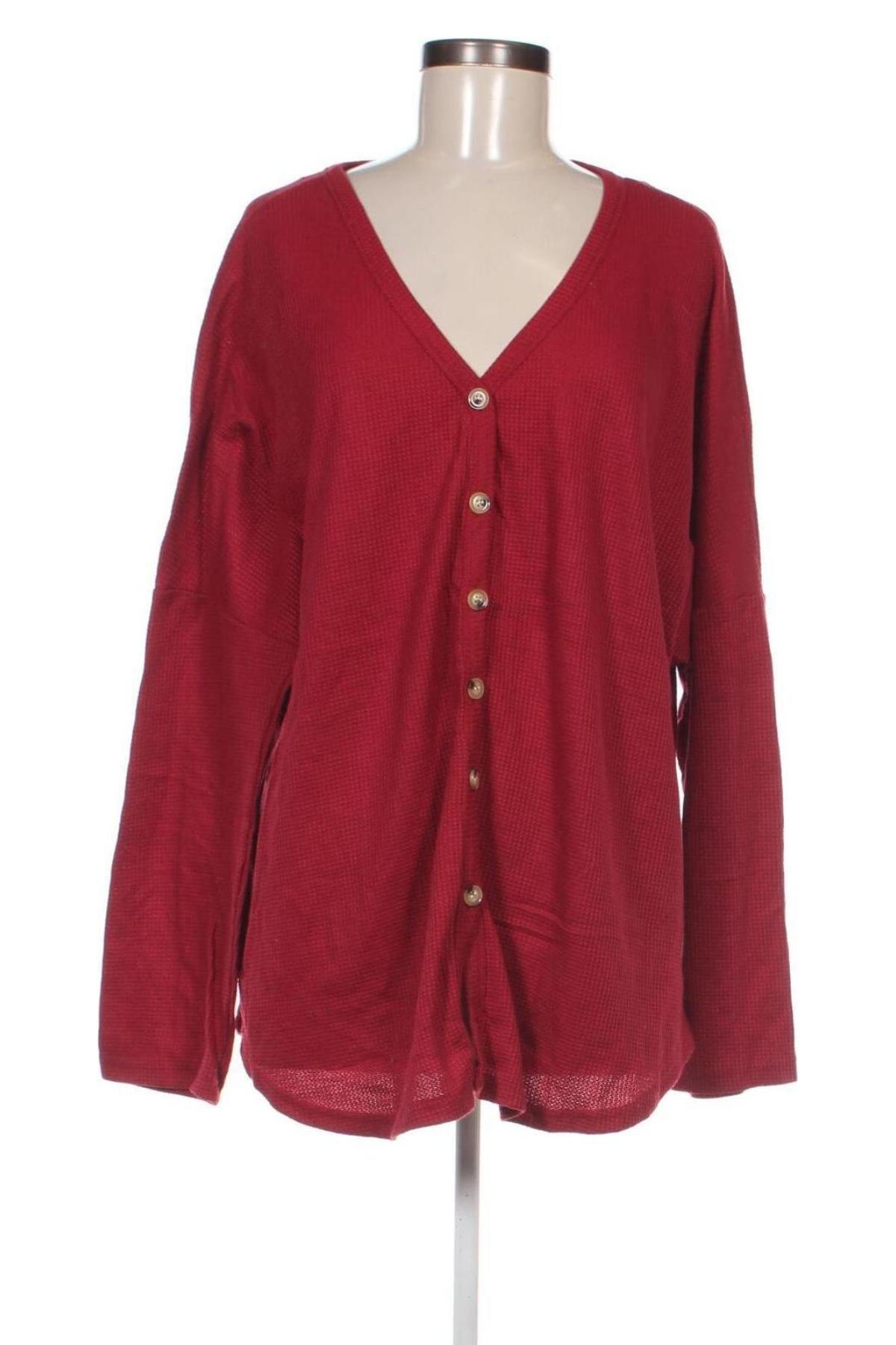 Cardigan de damă JustFashionNow, Mărime 3XL, Culoare Roșu, Preț 71,99 Lei