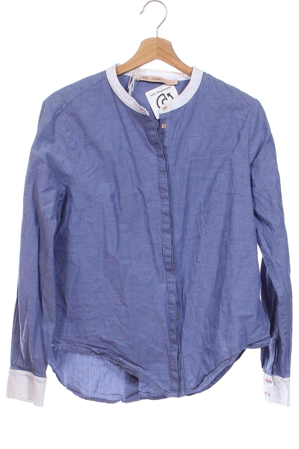 Damenbluse Rue de Femme, Größe L, Farbe Blau, Preis € 18,49