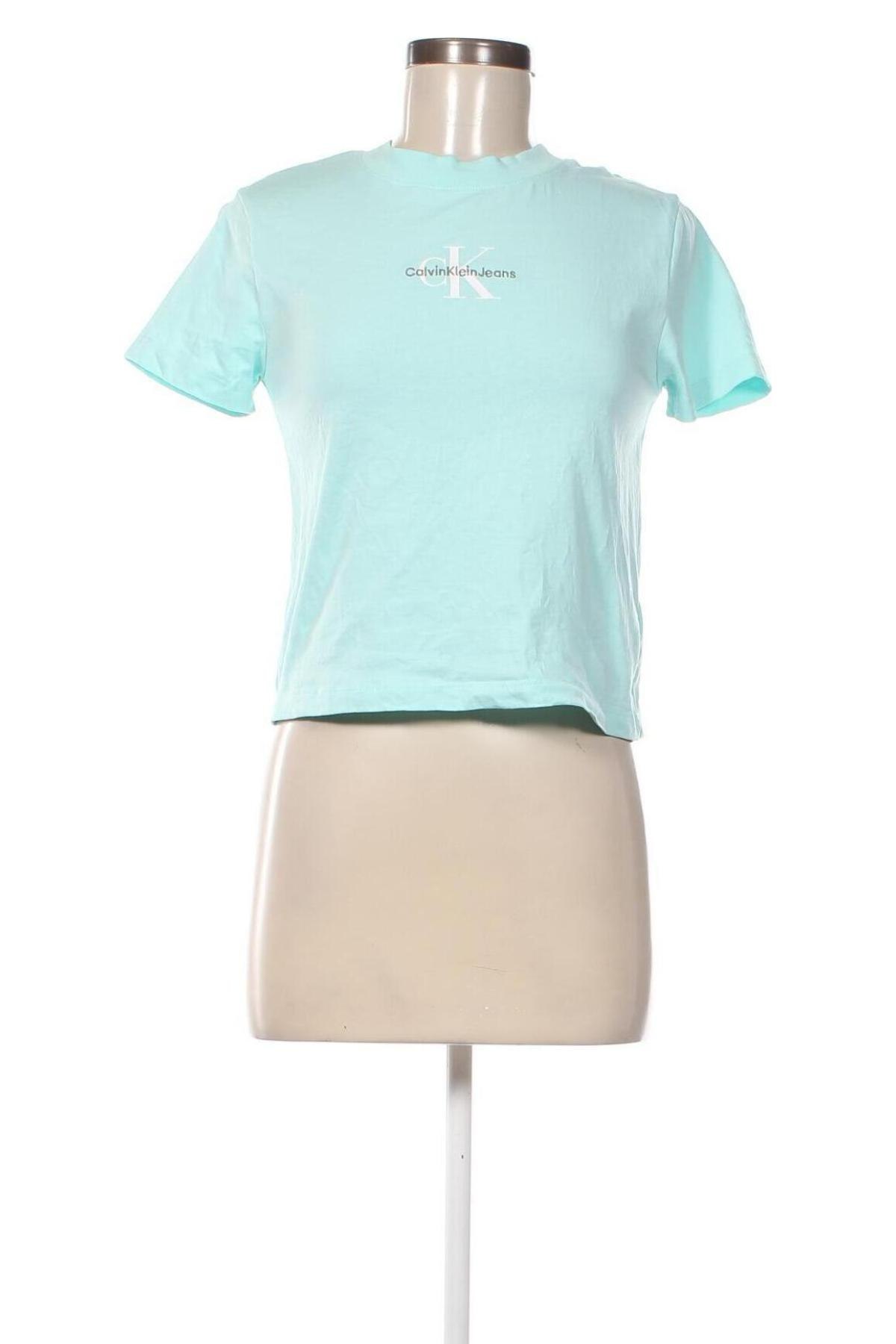 Damen T-Shirt Calvin Klein Jeans, Größe S, Farbe Blau, Preis € 40,49