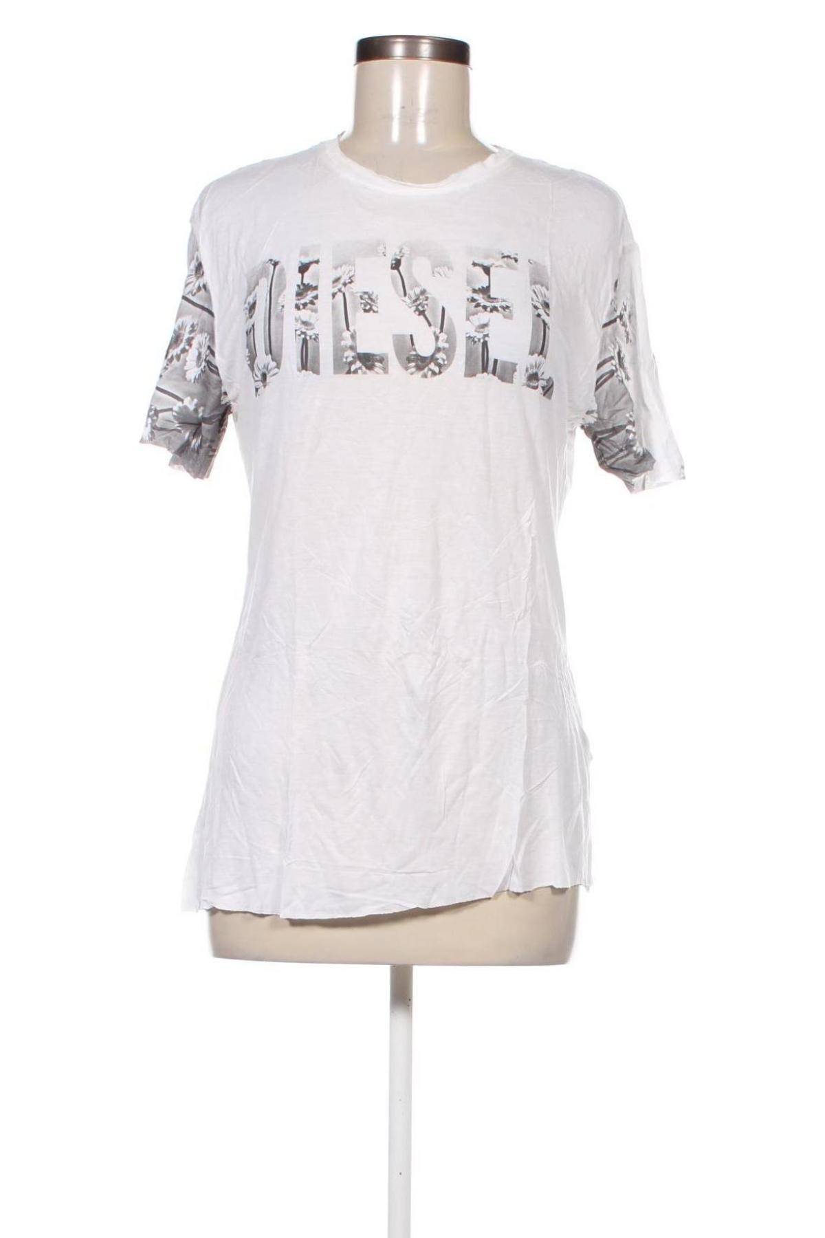 Damen T-Shirt Diesel, Größe M, Farbe Weiß, Preis 17,99 €