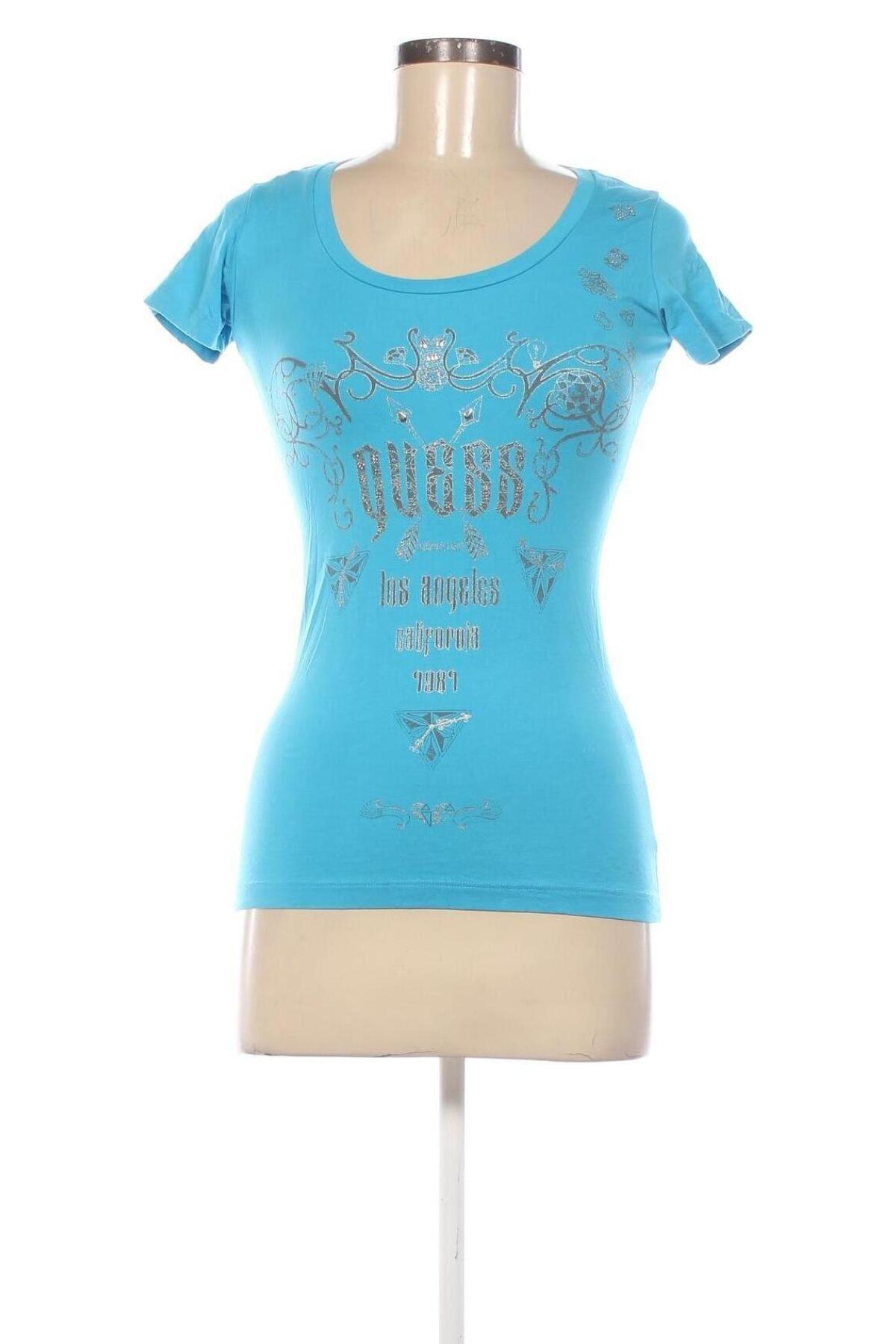 Damen T-Shirt Guess, Größe S, Farbe Blau, Preis € 16,99