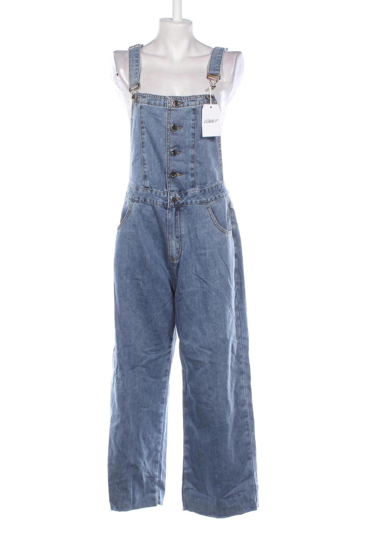 Langer Damen-Overall, Größe XL, Farbe Blau, Preis 22,49 €