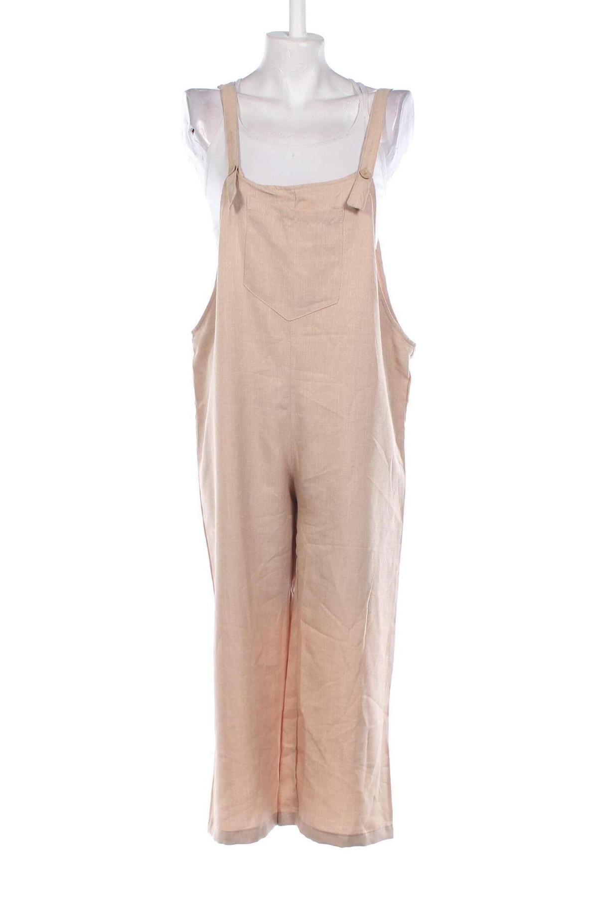 Langer Damen-Overall, Größe L, Farbe Beige, Preis 18,99 €