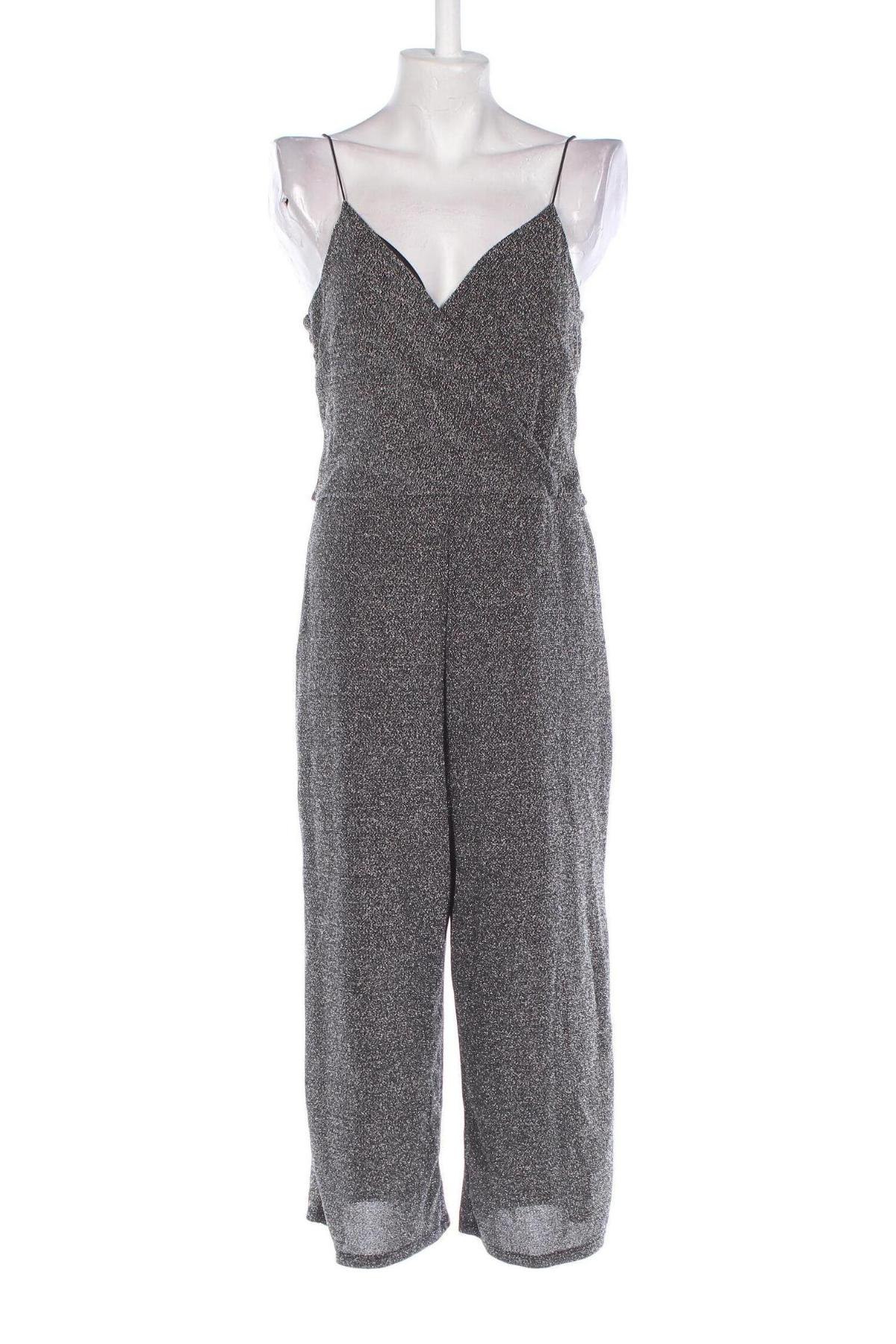 Langer Damen-Overall Miss Selfridge, Größe M, Farbe Silber, Preis € 10,99